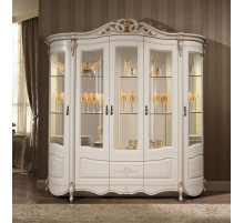 Шкаф-витрина пятидверная Аллегро 8 (белый)