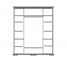 Шкаф для одежды Лика ММ-137-01/04Б (белая эмаль)