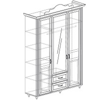 Трехдверный шкаф Алиса 563